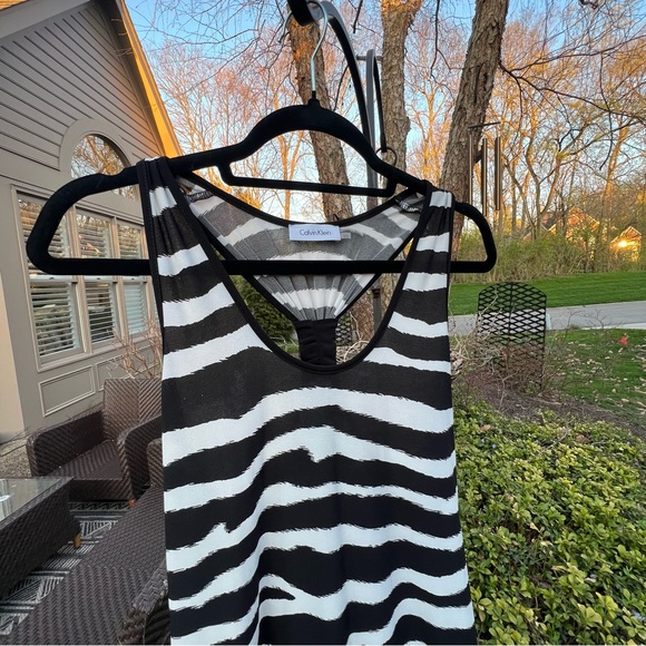 Calvin Klein t-back maxi dress - size 10 - Picture 3 of 8